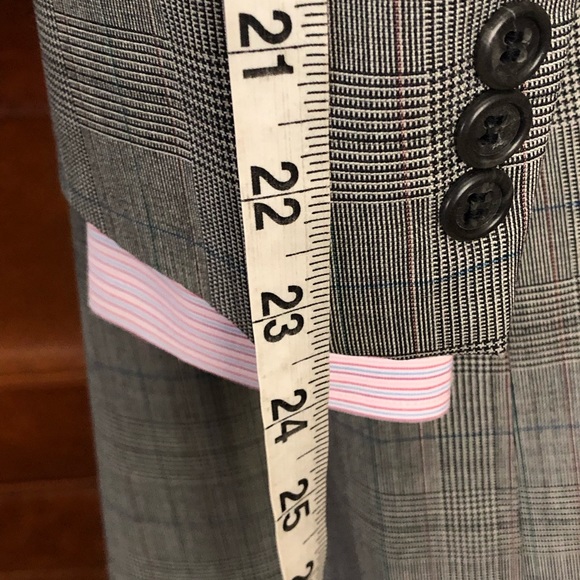 WOOLF BROTHERS Ladies Gray Glen Plaid Worsted Wool Suit with Skirt - Size 6 - Picture 10 of 14